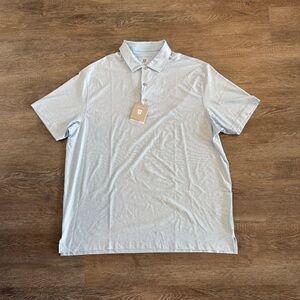 Hickey Freeman Polo Golf Shirt Men’s XL Brand New with Tags Light Blue
